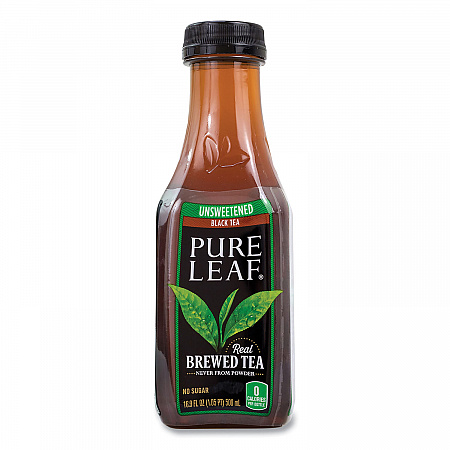 Pure Leaf Unsweetened Iced Black Tea, 16.9 oz Bottle, 18/Carton (22002027)