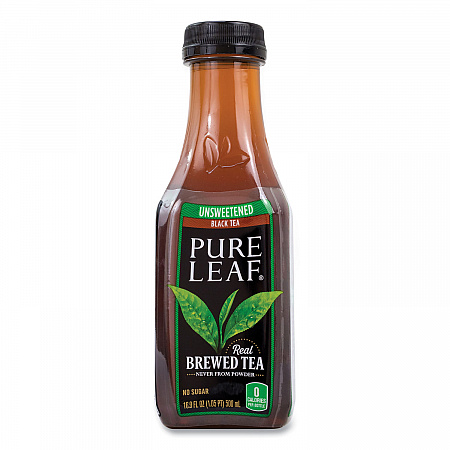 Pure Leaf Unsweetened Iced Black Tea, 16.9 oz Bottle, 18/Carton (22002027)