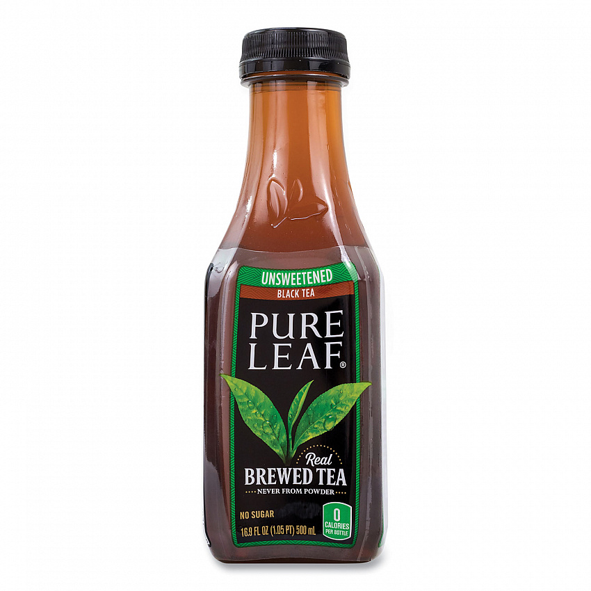 Pure Leaf Unsweetened Iced Black Tea, 16.9 oz Bottle, 18/Carton (22002027)