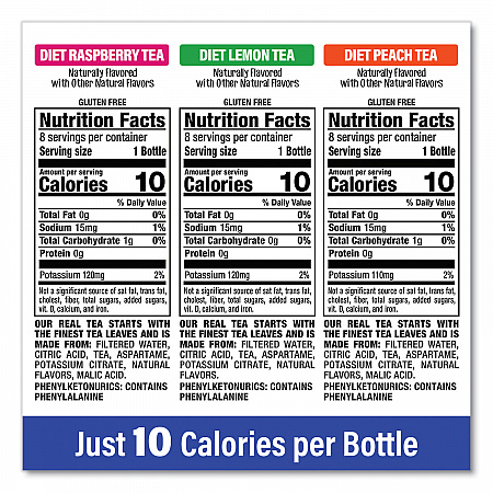 Ice Tea Variety Pack, Assorted Flavors, 20 oz Bottle, 24/Carton (22002043)