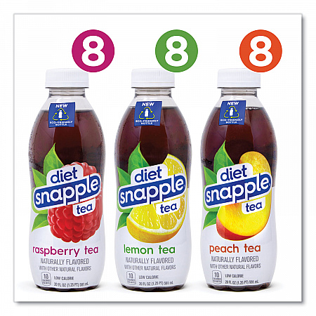 Ice Tea Variety Pack, Assorted Flavors, 20 oz Bottle, 24/Carton (22002043)