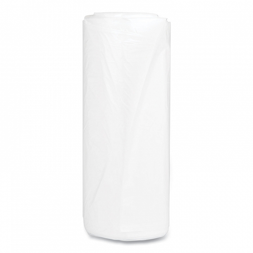 High-Density Commercial Can Liners, 60 gal, 17 mic, 38" x 60", Clear, Interleaved Roll, 25 Bags/Roll, 8 Rolls/Carton (S386017N)