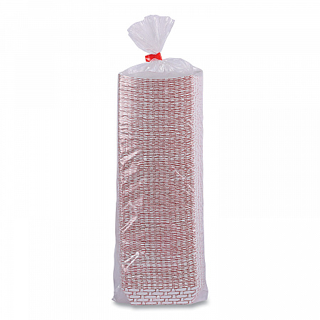 Paper Food Baskets, 6 oz Capacity, 3.78 x 4.3 x 1.08, Red/White, 1,000/Carton (30LAG040)