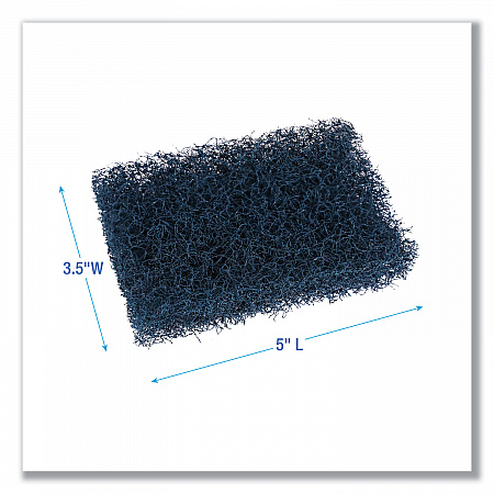 Extra Heavy-Duty Scouring Pad, 3.5 x 5, Dark Blue, 20/Carton (188)
