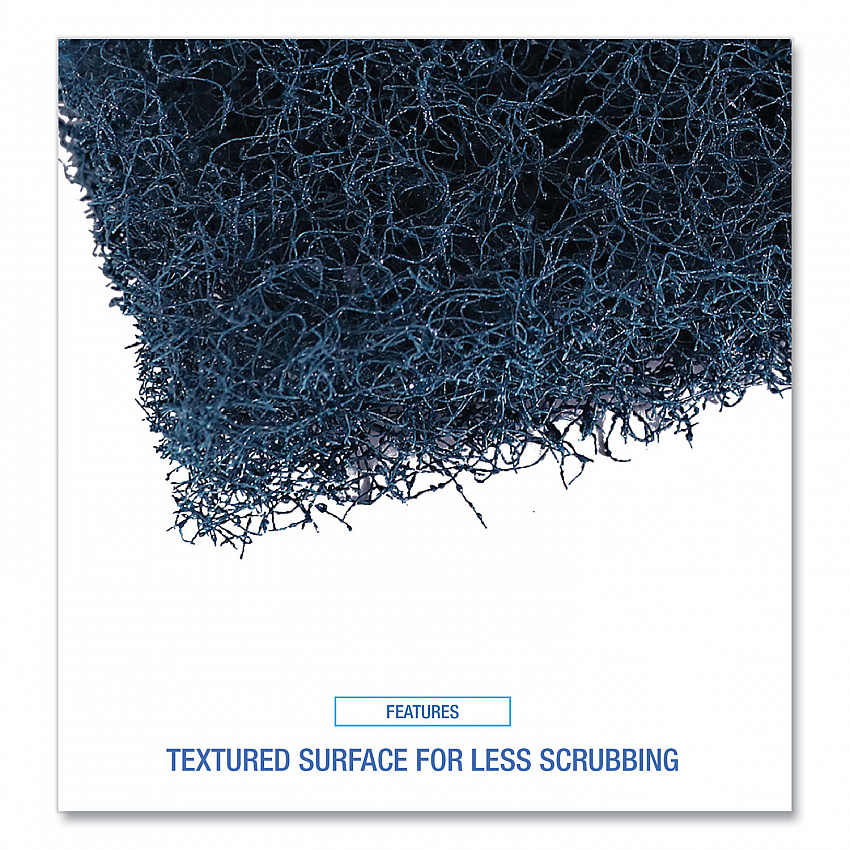 Extra Heavy-Duty Scouring Pad, 3.5 x 5, Dark Blue, 20/Carton (188)