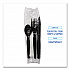 Four-Piece Cutlery Kit, Heavyweight, Fork/Knife/Napkin/Spoon, Plastic, Black, 250/Carton (FKTNHWPSBLA)