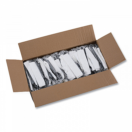 Four-Piece Cutlery Kit, Heavyweight, Fork/Knife/Napkin/Spoon, Plastic, Black, 250/Carton (FKTNHWPSBLA)
