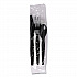Four-Piece Cutlery Kit, Mediumweight, Fork/Knife/Napkin/Spoon, Plastic, Black, 250/Carton (FKTNMWPSBLA)