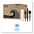 Four-Piece Cutlery Kit, Mediumweight, Fork/Knife/Napkin/Spoon, Plastic, Black, 250/Carton (FKTNMWPSBLA)