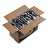 Four-Piece Cutlery Kit, Mediumweight, Fork/Knife/Napkin/Spoon, Plastic, Black, 250/Carton (FKTNMWPSBLA)