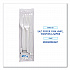 Six-Piece Cutlery Kit, Mediumweight, Fork/Knife/Napkin/Pepper/Salt/Spoon, Plastic, White, 250/Carton (FKTNSMWPSWH)