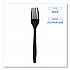 Heavyweight Wrapped Polypropylene Cutlery, Fork, Plastic, Black, 1,000/Carton (FORKHWPPBIW)