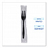 Heavyweight Wrapped Polypropylene Cutlery, Fork, Plastic, Black, 1,000/Carton (FORKHWPPBIW)