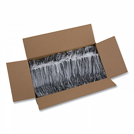 Heavyweight Wrapped Polypropylene Cutlery, Fork, Plastic, Black, 1,000/Carton (FORKHWPPBIW)