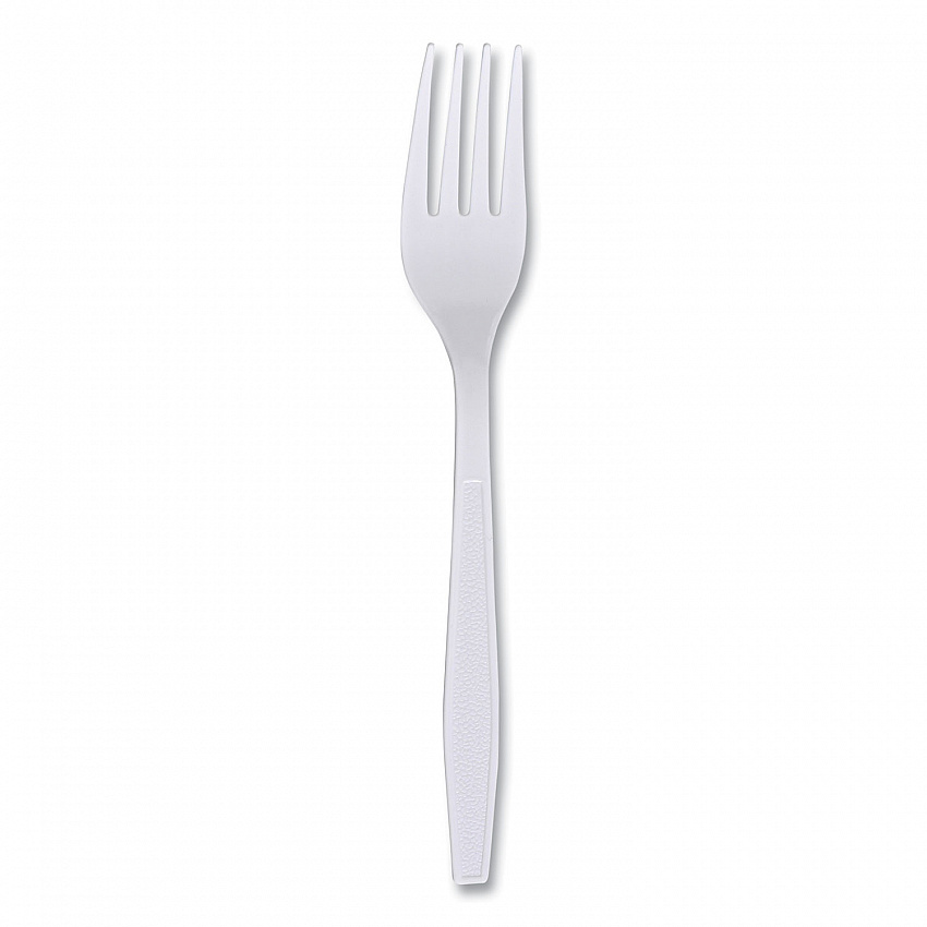 Heavyweight Wrapped Polypropylene Cutlery, Fork, Plastic, White, 1,000/Carton (FORKHWPPWIW)