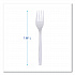 Heavyweight Wrapped Polypropylene Cutlery, Fork, Plastic, White, 1,000/Carton (FORKHWPPWIW)