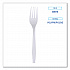 Heavyweight Wrapped Polypropylene Cutlery, Fork, Plastic, White, 1,000/Carton (FORKHWPPWIW)