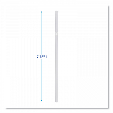 Flexible Wrapped Straws, 7.75