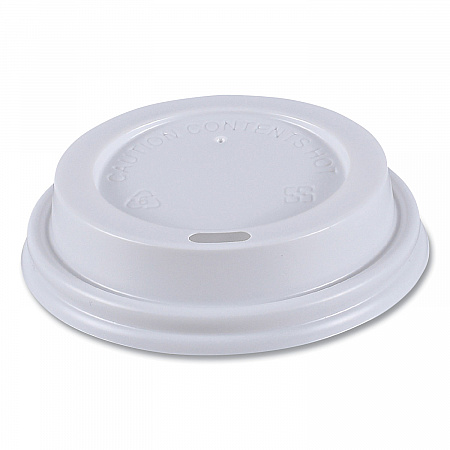 Hot Cup Lids, Fits 8 oz Hot Cups, Plastic, White, 50/Sleeve, 20 Sleeves/Carton (HOTWH8)