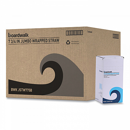 Wrapped Jumbo Straws, 7.75