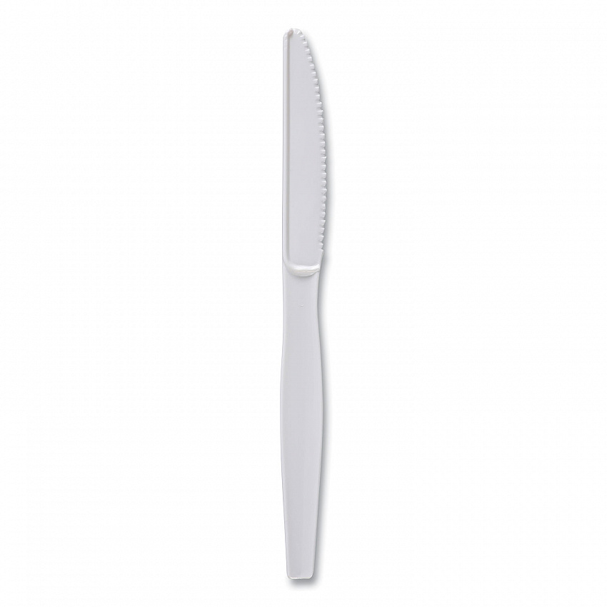 Heavyweight Polystyrene Cutlery, Knife, Plastic, White, 1,000/Carton (KNIFEHW)