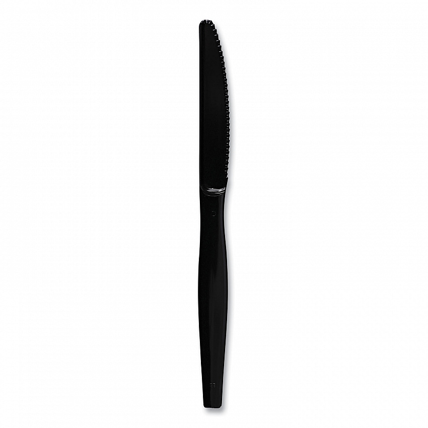 Heavyweight Polystyrene Cutlery, Knife, Plastic, Black, 1,000/Carton (KNIFEHWBLA)