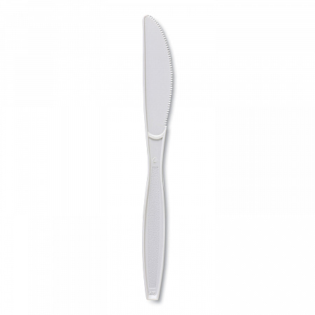 Heavyweight Polypropylene Cutlery, Knife, Plastic, White, 1,000/Carton (KNIFEHWPPWH)