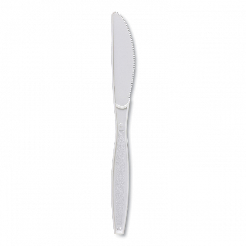 Heavyweight Polypropylene Cutlery, Knife, Plastic, White, 1,000/Carton (KNIFEHWPPWH)