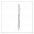 Heavyweight Polypropylene Cutlery, Knife, Plastic, White, 1,000/Carton (KNIFEHWPPWH)