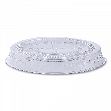 Souffle/Portion Cup Lids, Fits 1 oz Portion Cups, Plastic, Clear, 2,500/Carton (PRTLID1)