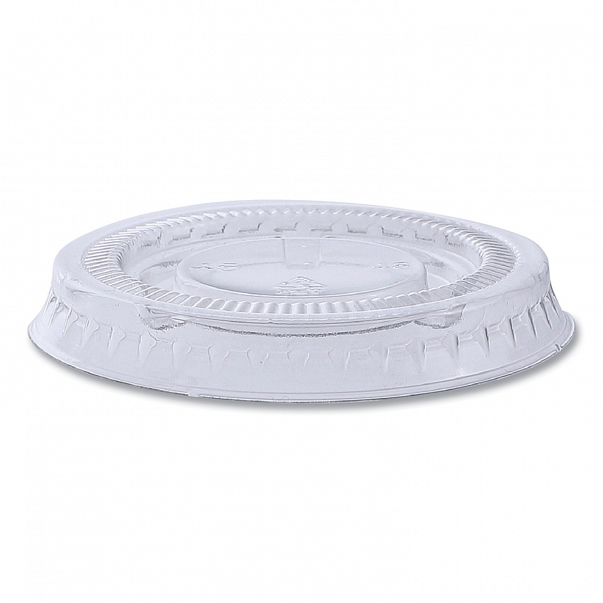 Souffle/Portion Cup Lids, Fits 1 oz Portion Cups, Plastic, Clear, 2,500/Carton (PRTLID1)