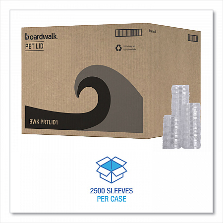 Souffle/Portion Cup Lids, Fits 1 oz Portion Cups, Plastic, Clear, 2,500/Carton (PRTLID1)