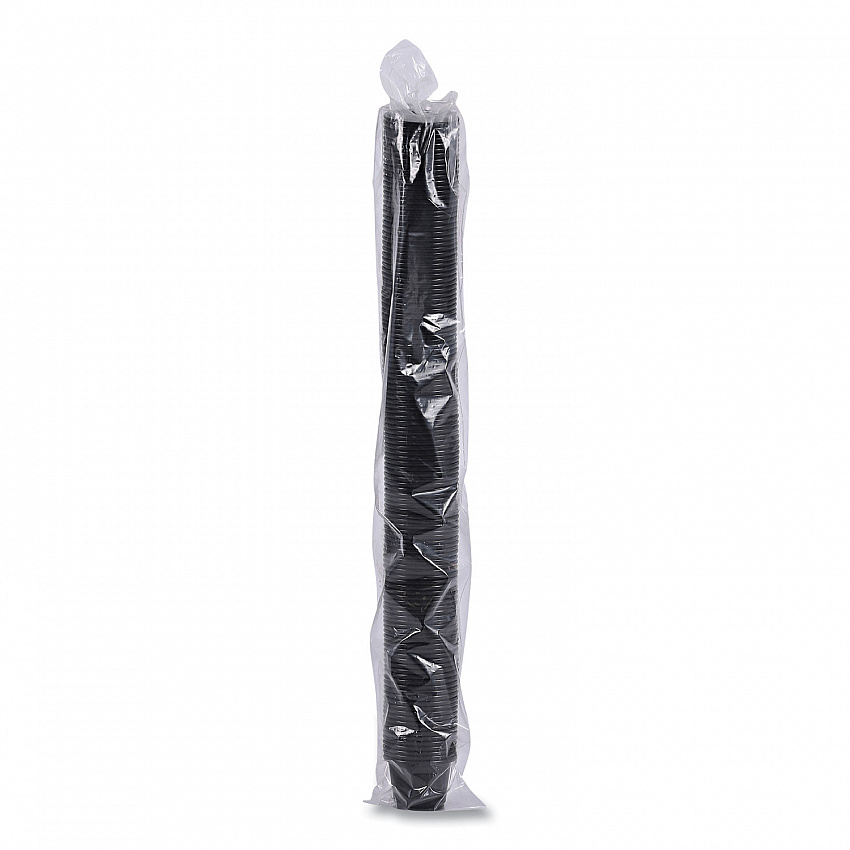 Souffle/Portion Cups, 1 oz, Plastic, Black, 125/Sleeve, 20 Sleeves/Carton (PRTN1BL)