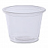 Souffle/Portion Cups, 1 oz, Plastic, Clear, 125/Sleeves, 20 Sleeves/Carton (PRTN1TS)