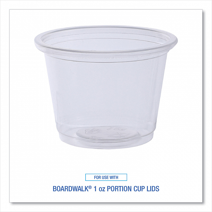 Souffle/Portion Cups, 1 oz, Plastic, Clear, 125/Sleeves, 20 Sleeves/Carton (PRTN1TS)