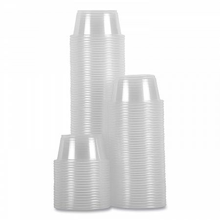 Souffle/Portion Cups, 2 oz, Plastic, Clear, 125/Sleeve, 20 Sleeves/Carton (PRTN2TS)