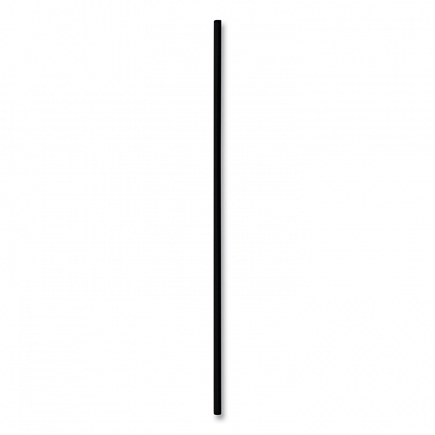 Cocktail Straws, 8", Polypropylene, Black, 500/Pack, 10 Packs/Carton (SLSTUBL)
