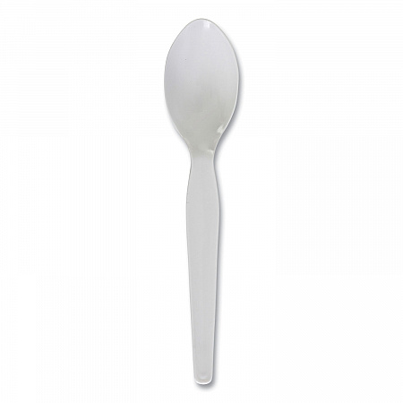 Heavyweight Polystyrene Cutlery, Spoon, Plastic, White, 1,000/Carton (SPOONHW)