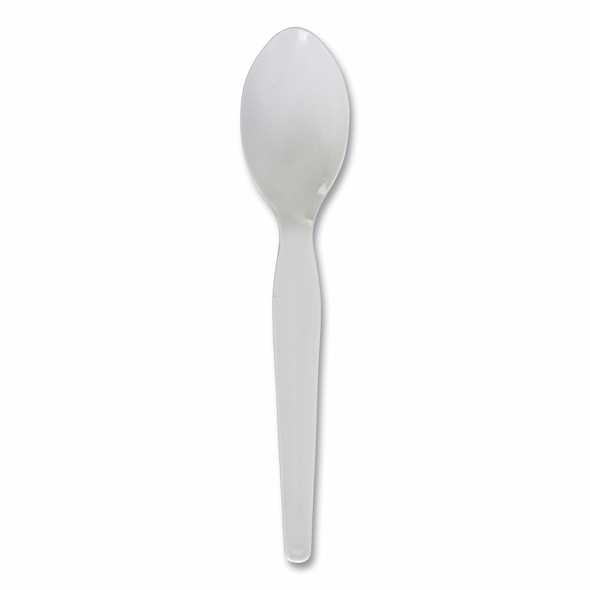 Heavyweight Polystyrene Cutlery, Spoon, Plastic, White, 1,000/Carton (SPOONHW)