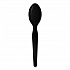 Heavyweight Polystyrene Cutlery, Spoon, Plastic, Black, 1,000/Carton (SPOONHWBLA)