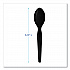Heavyweight Polystyrene Cutlery, Spoon, Plastic, Black, 1,000/Carton (SPOONHWBLA)