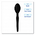 Heavyweight Polystyrene Cutlery, Spoon, Plastic, Black, 1,000/Carton (SPOONHWBLA)