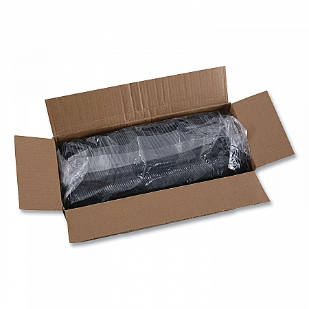 Heavyweight Polystyrene Cutlery, Spoon, Plastic, Black, 1,000/Carton (SPOONHWBLA)