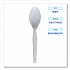 Mediumweight Polystyrene Cutlery, Spoon, Plastic, White, 100/Box (SPOONMWPSBX)