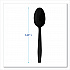 Heavyweight Polypropylene Cutlery, Spoon, Plastic, Black, 1,000/Carton (TEAHWPPBLA)
