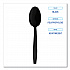 Heavyweight Polypropylene Cutlery, Spoon, Plastic, Black, 1,000/Carton (TEAHWPPBLA)