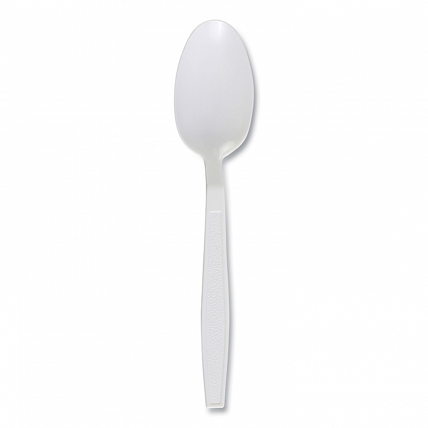 Heavyweight Polypropylene Cutlery, Spoon, Plastic, White, 1,000/Carton (TEAHWPPWH)