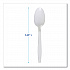 Heavyweight Polypropylene Cutlery, Spoon, Plastic, White, 1,000/Carton (TEAHWPPWH)