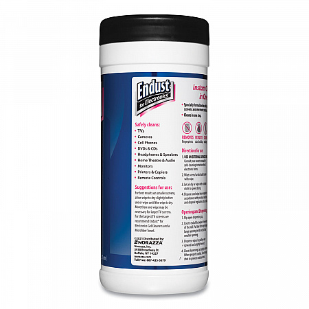 Antistatic Screen Cleaning Wipes, Premoistened, 5 x 7, Clean Scent, White, 70/Canister (11506)