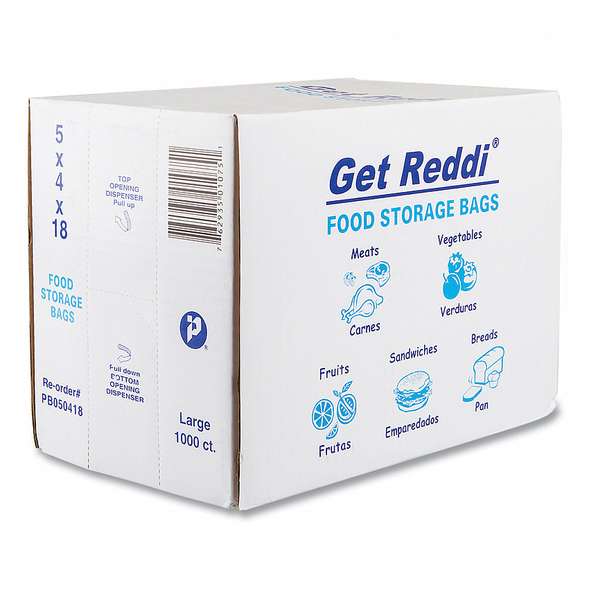 Food Bags for Large Bread Loaves, 5" x 4.5" x 18", Clear, 1,000/Carton (PB050418)
